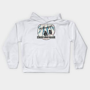 Vintage Style Finger Lakes Kids Hoodie